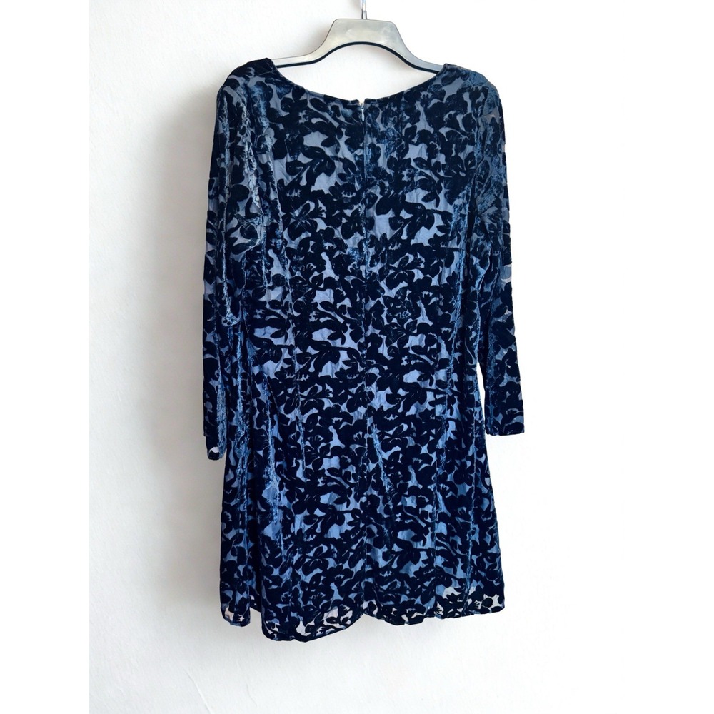 Jessica London‎ Velvet Burnout Dress Black Dark Romantic Whimsigoth Sz 16 READ - Picture 2 of 8